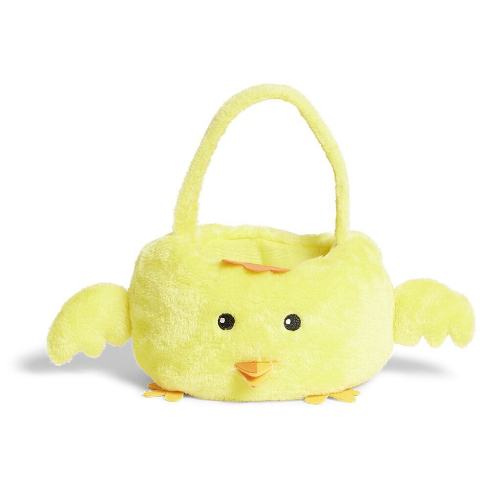 Panier de Pâques peluche poussin jaune