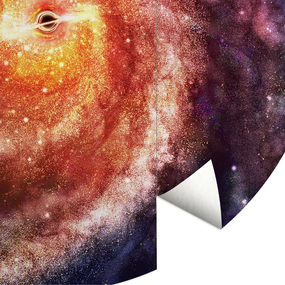 Vliestapete »Runde Vliestapete«, Aerroscape Universum Galaxie, mehrfarbig, matt