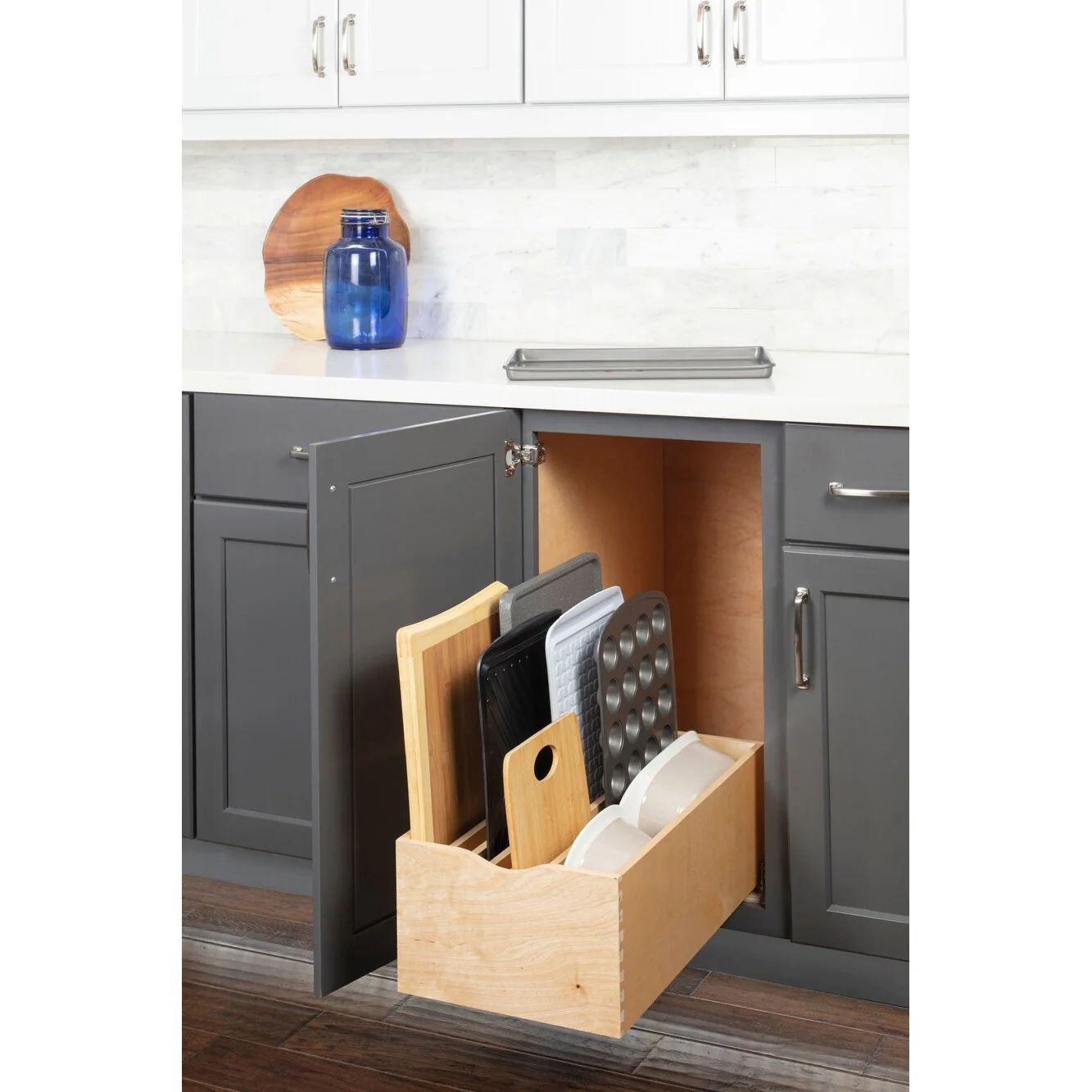 Hardware Resources ROCWS15 15 Wood Kitchen Cabinet Rollout Single