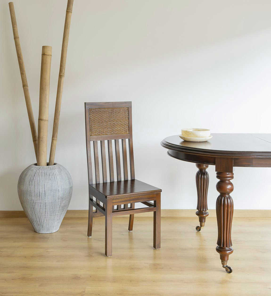 FLAMINGO - Set de 2 chaises en bois marron