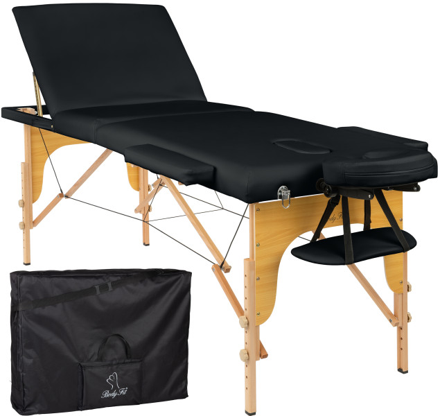 Łóżko do masażu FUNFIT HOME&GARDEN stół 3 segmentowy drewniany XXL   torba
