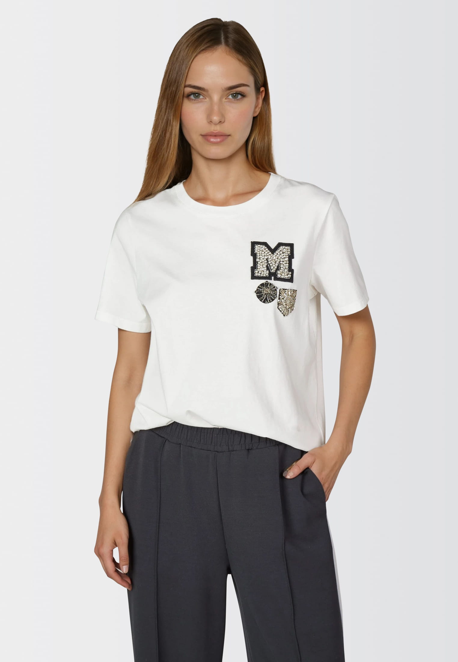 T-Shirt mit Applikationen