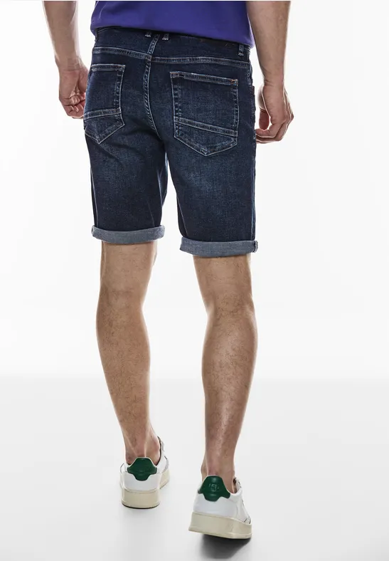 Elastische Jeans Shorts