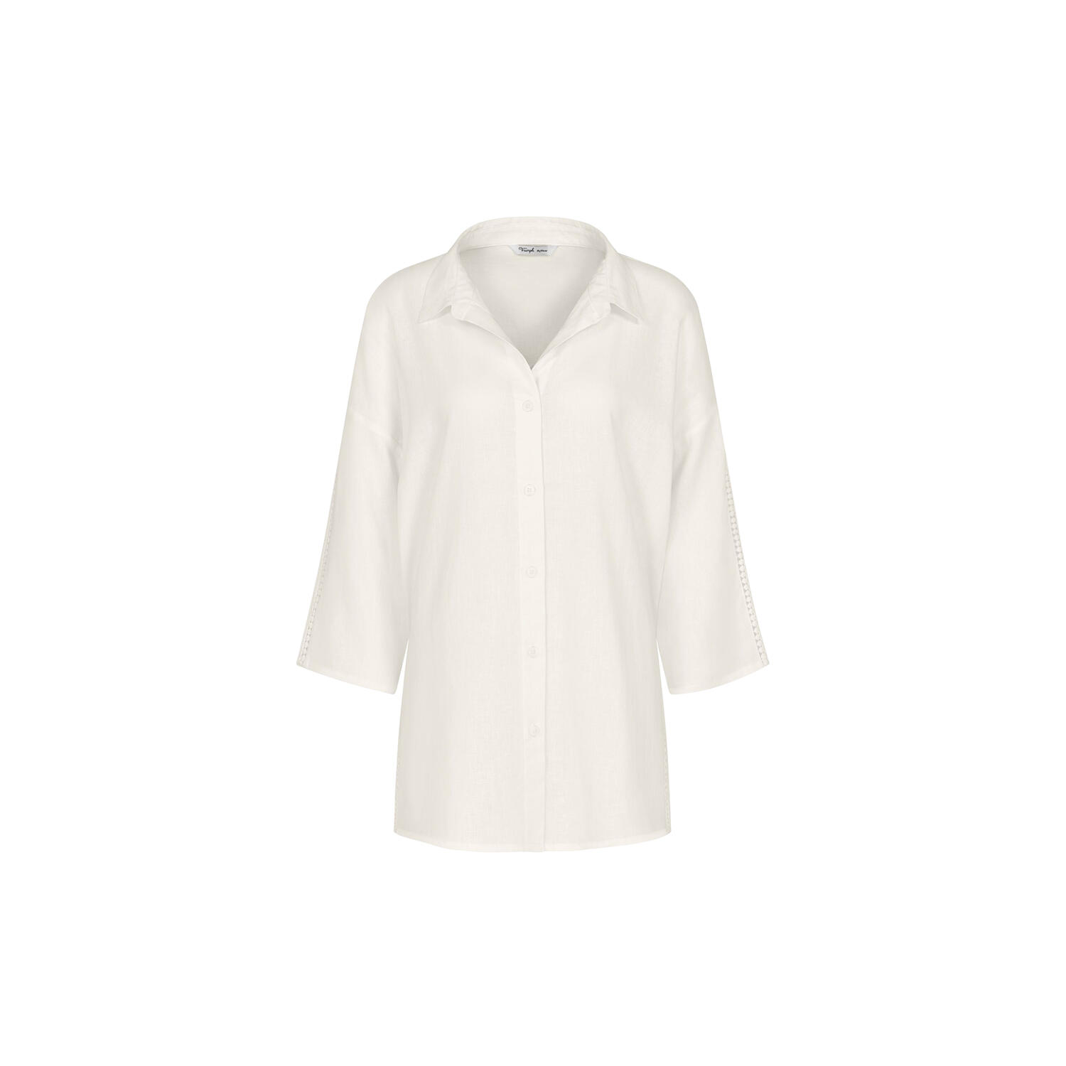Summer Wear Boyfriend Shirt 01, silk white