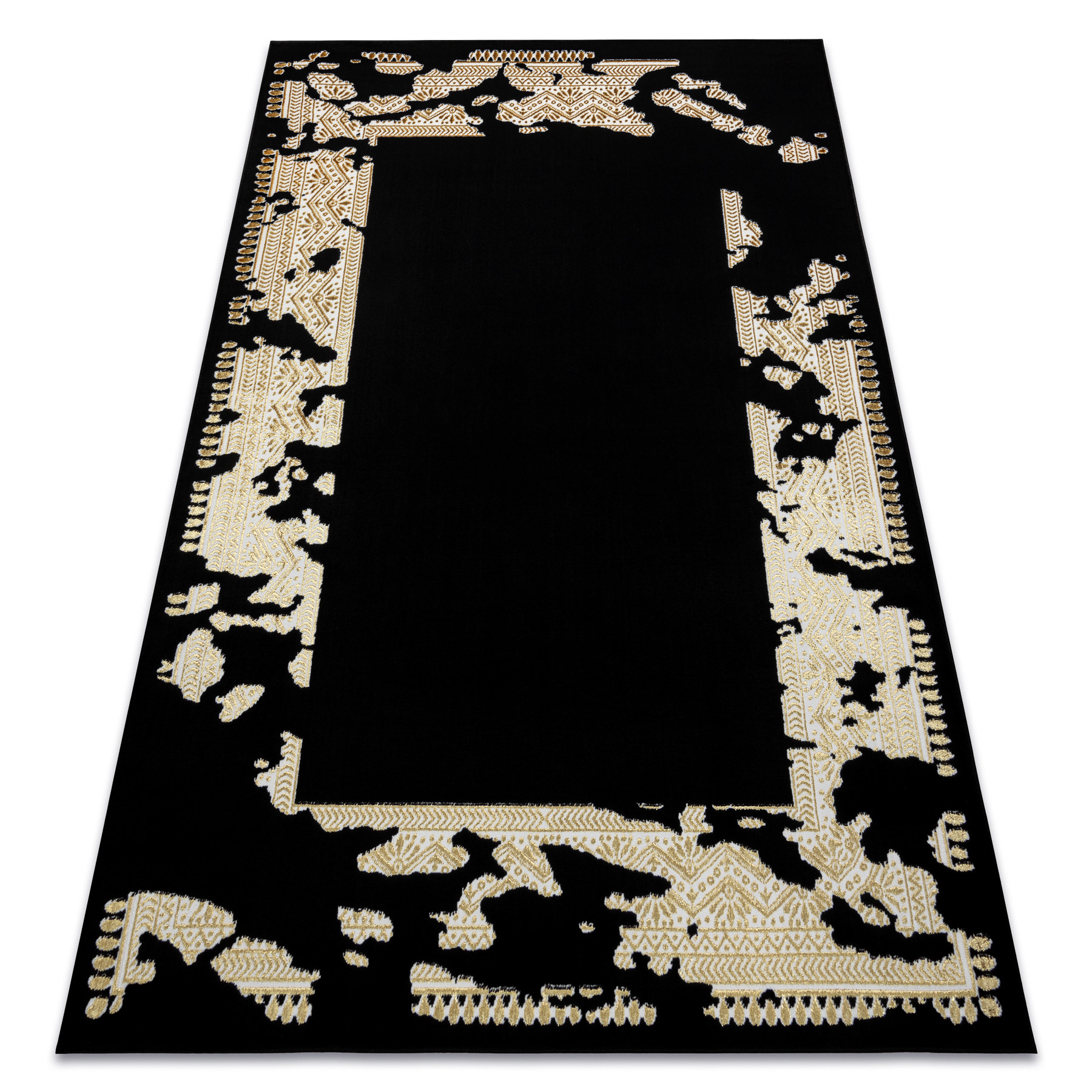 Dywan ALLURE 1965 Ramka - Strukturalny, stylowy, glamour czarny 120x170 cm