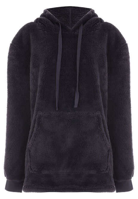 Mens Grey Fleece Hoody