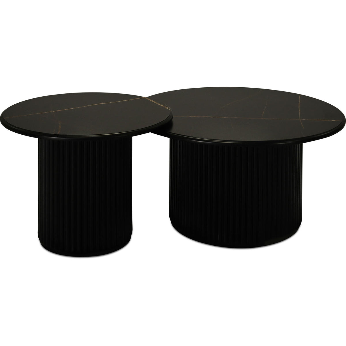 Furnhouse salontafel set Easy - Zwart - Ø 60/80 cm