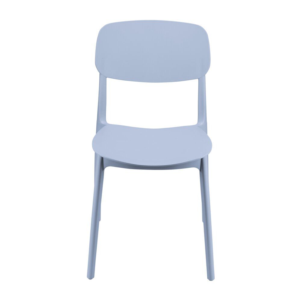 Chaise Ambre polypropylène bleu L46xP39xH77cm
