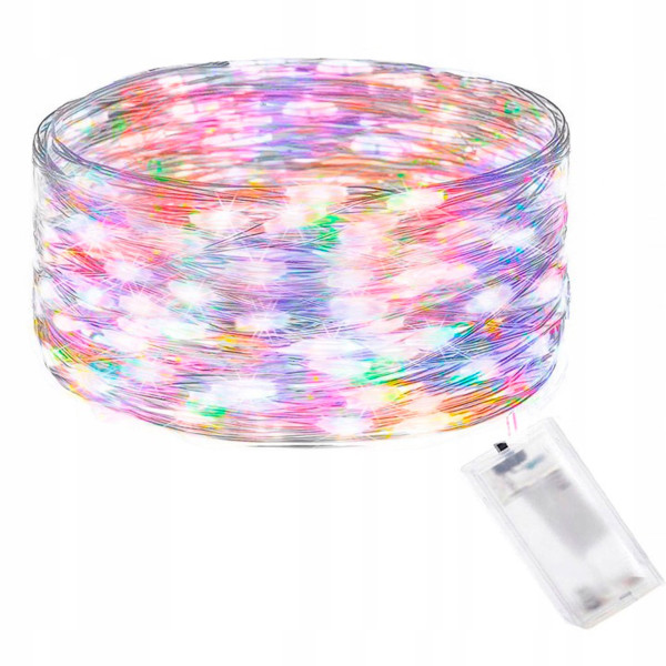 Lampki choinkowe 10 LED druciki mikro na baterie