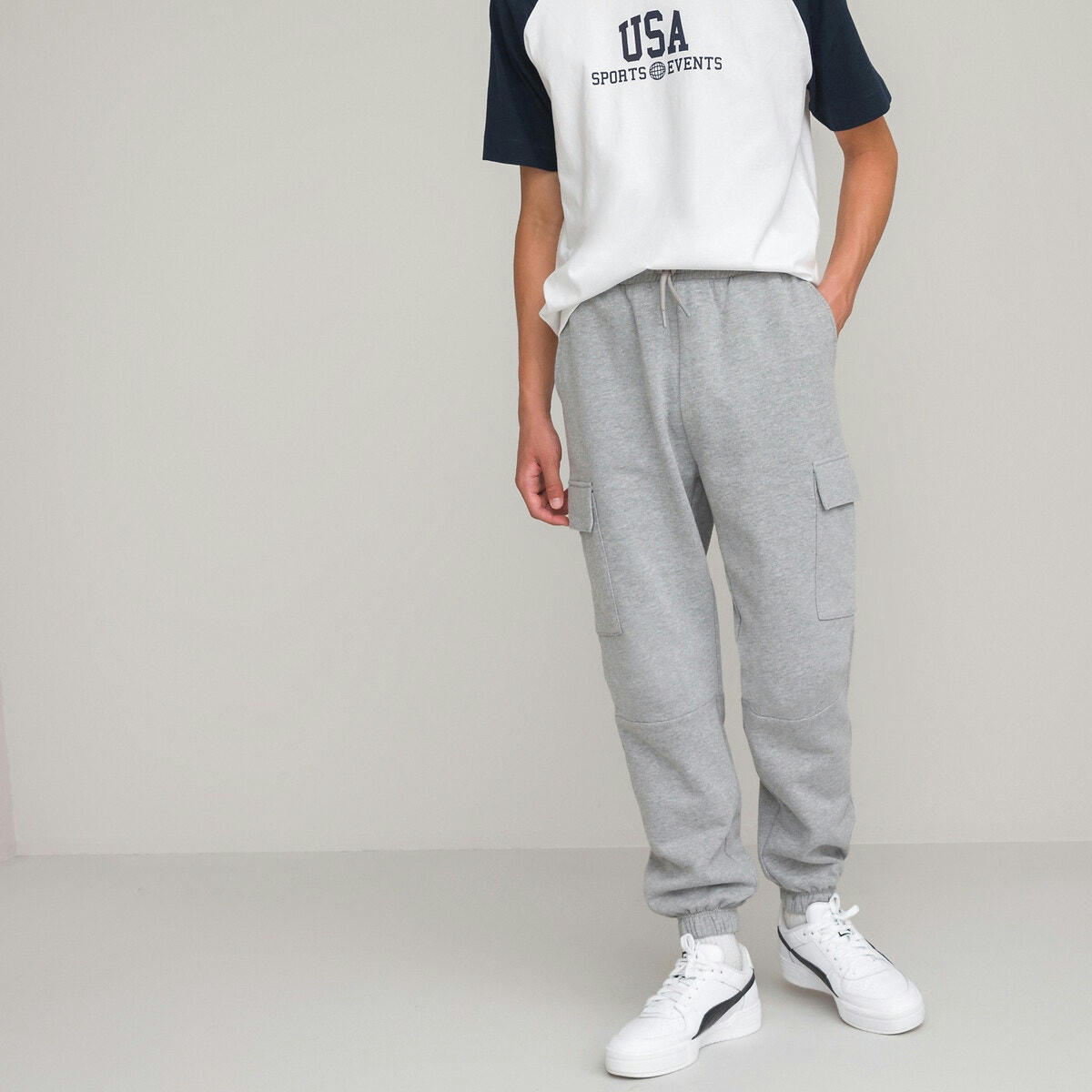Pantalon cargo en molleton