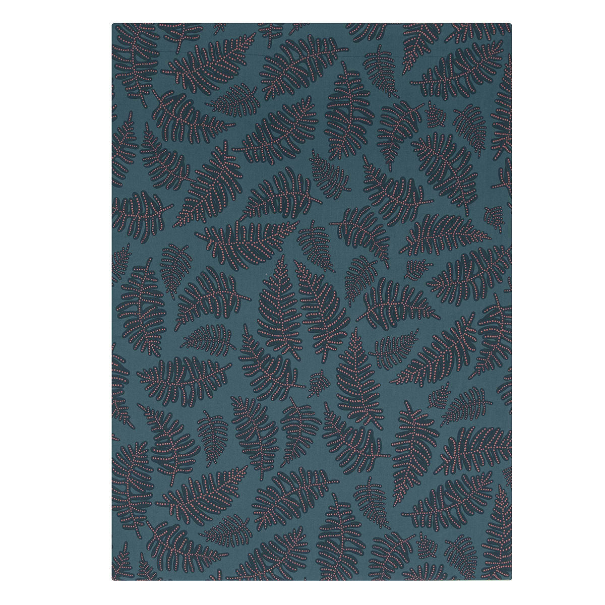 IRIS - Drap plat imprimé en bambou bleu 240x300cm