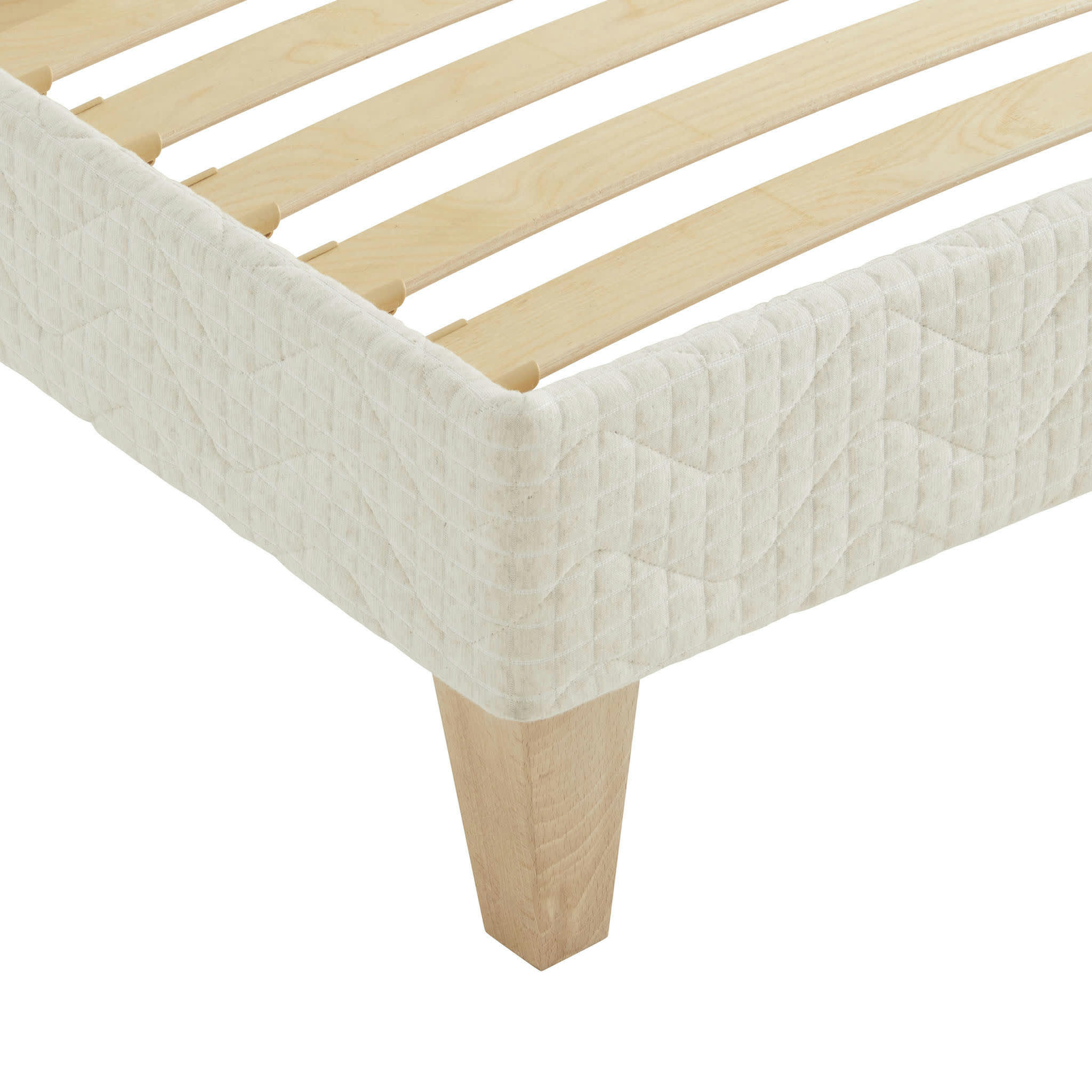 AUBE - Sommier déco tapissier éco-responsable 2 x 90 x 190
