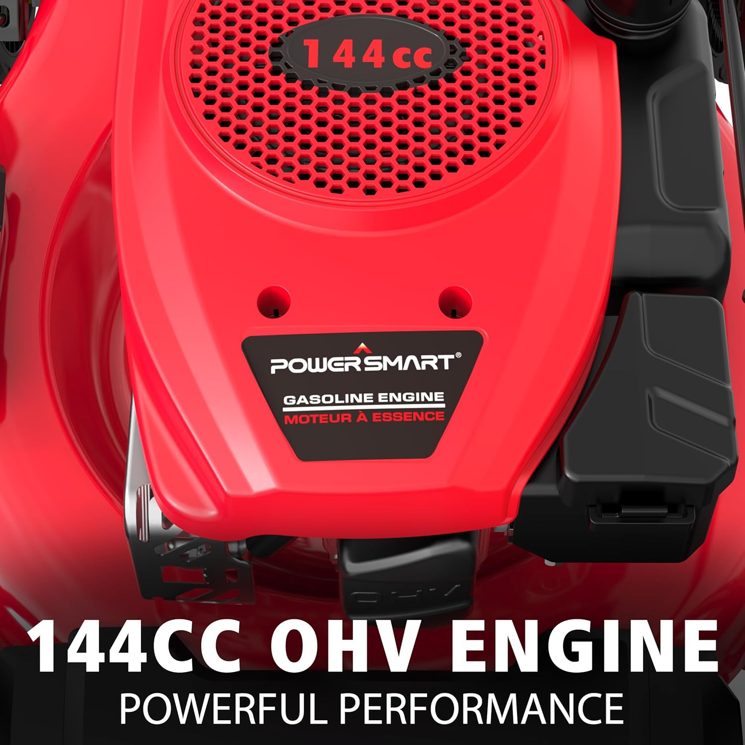 PowerSmart 21 2-in-1 Push Lawn Mower  144cc Engine Mulching  Bagging  High Wheels  Lightweight and Easy Assembly 6 Cutting Height  Lightweight for Garden Yard