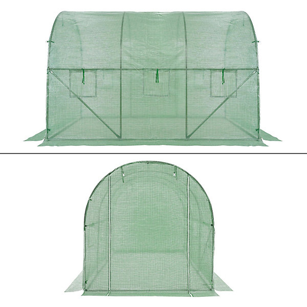 Bâche de rechange pour serre de jardin tunnel 6m² film de serre PE 2x3x2 m vert