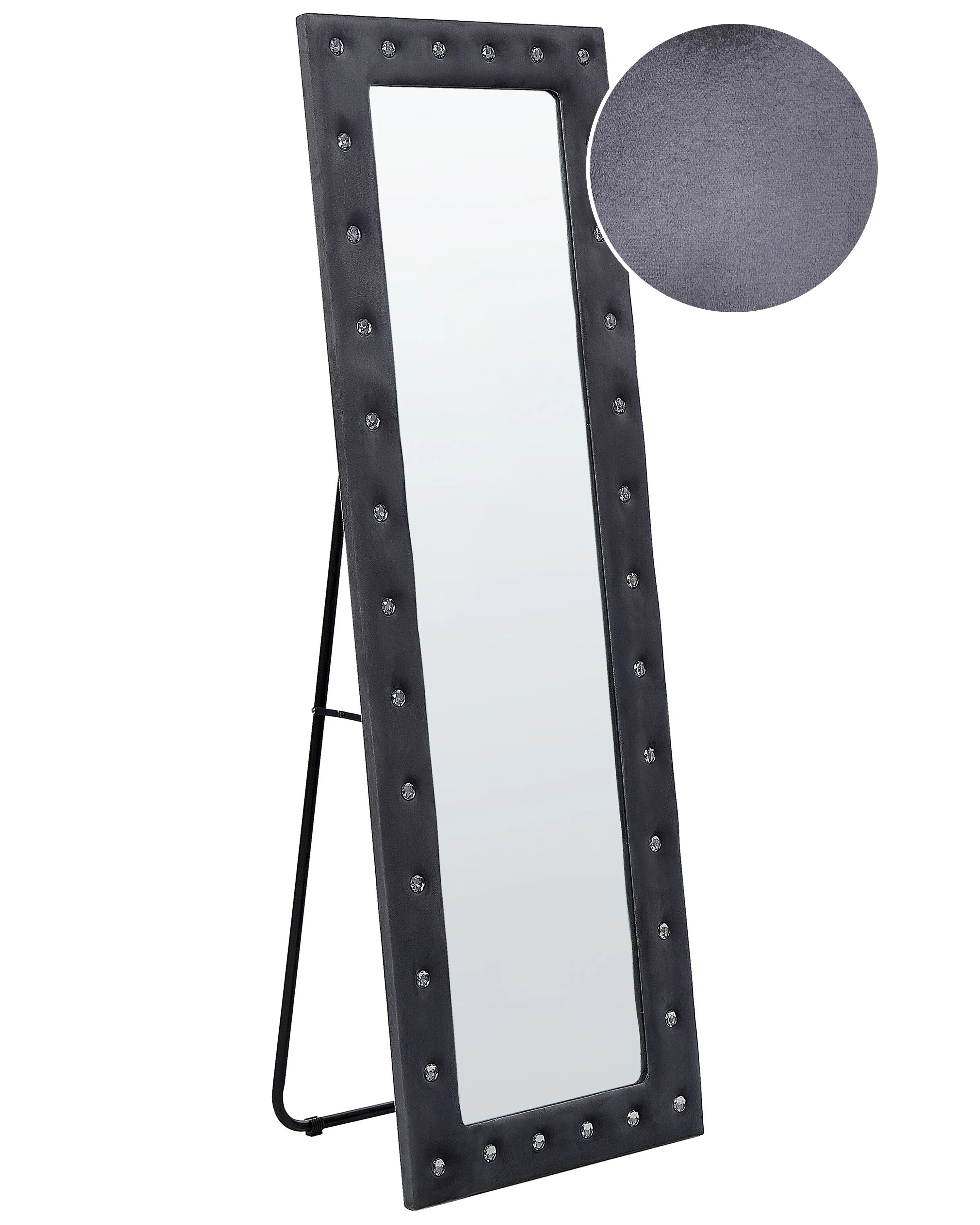 Standing Mirror ANSOUIS 150 cm Velvet Dark Grey