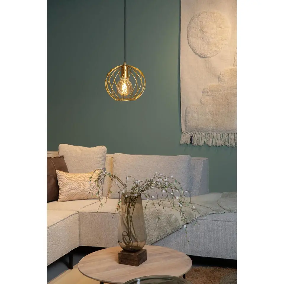 Lucide DANZA Hanglamp - Mat Goud / Messing