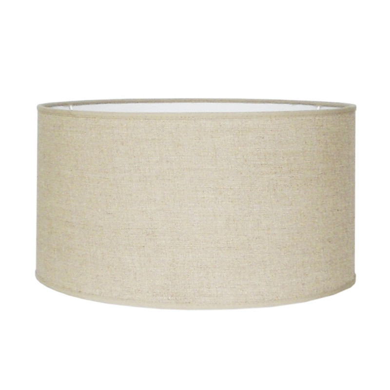 Abat-jour Tubo en lin beige aurore Ø 40 cm NIEDERAU