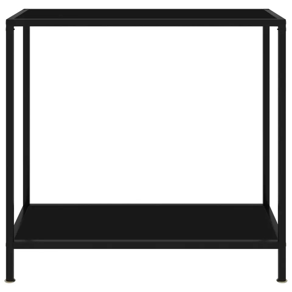 vidaXL - Wandtafel - Zwart - Glas - 80 x 35 x 75 cm