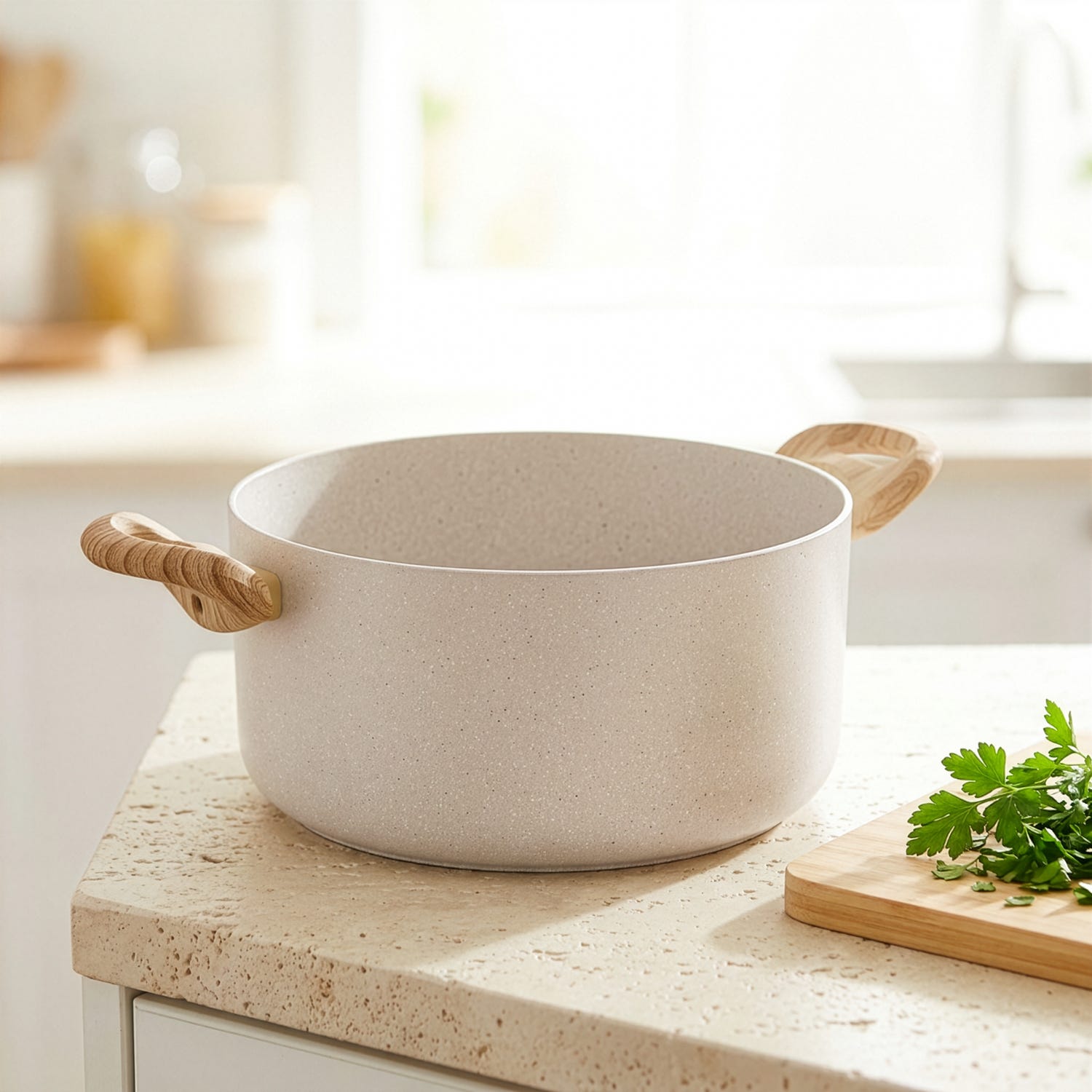 Casseruola 24 cm Dolomitika manici effetto legno