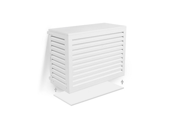 Cache clim aluminium blanc Aneto avec face inférieure - taille S