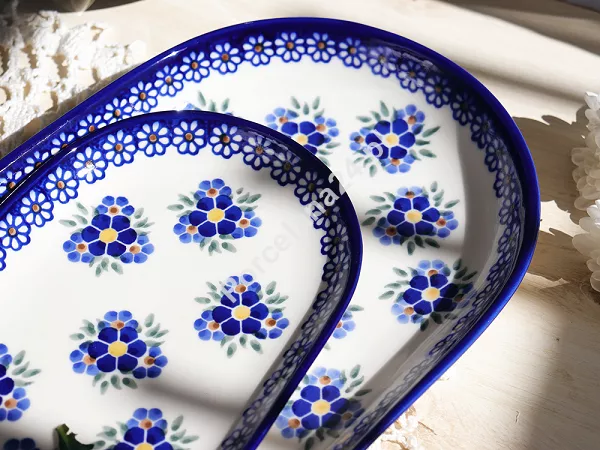 Półmisek owalny 33 cm Bolesławiec - Altmańska Polana gat. I