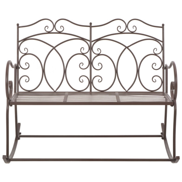 Ławka ogrodowa Brąz 104 cm Metal vidaXL