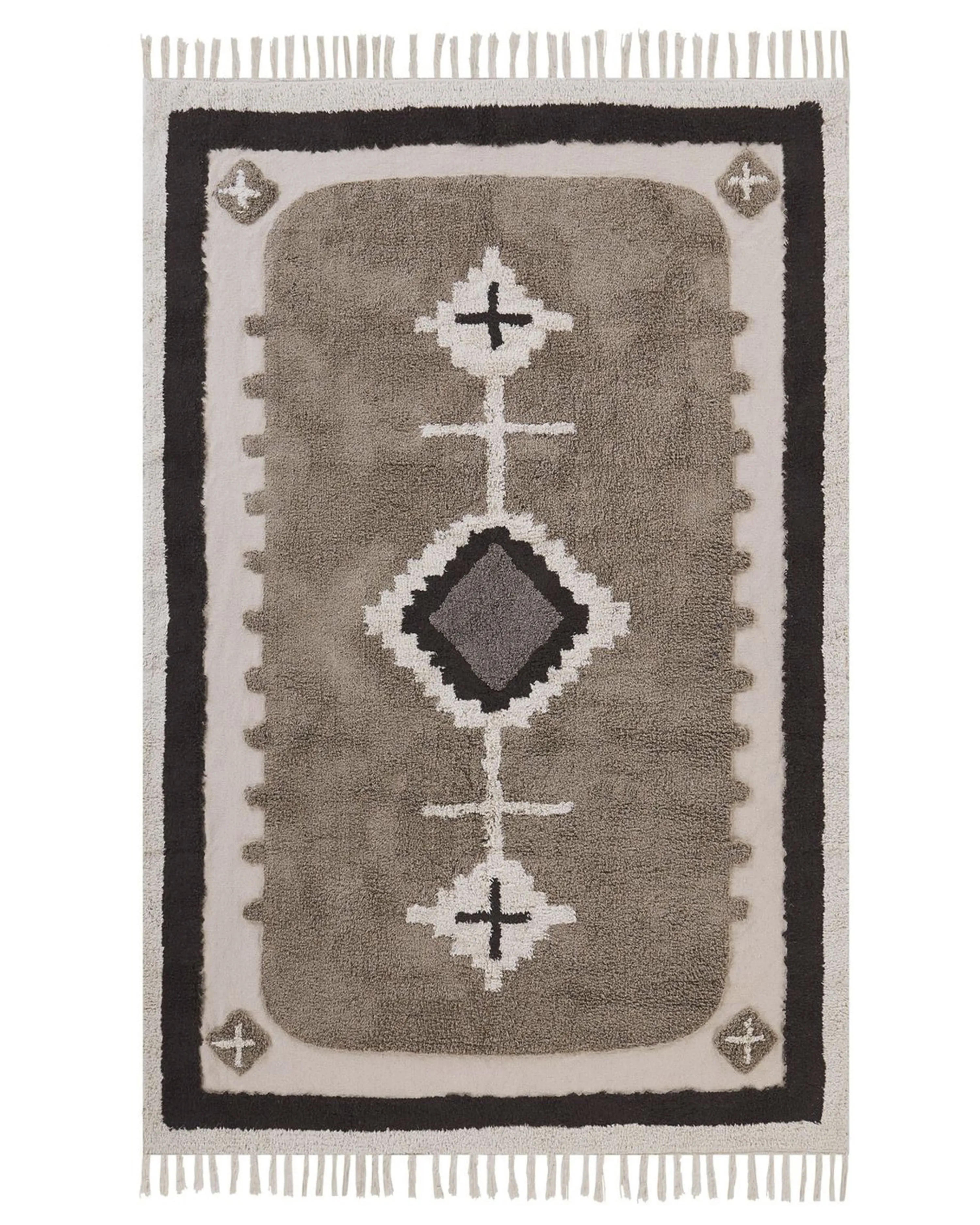 Rug GEYVE Beige 140 x 200 cm Cotton