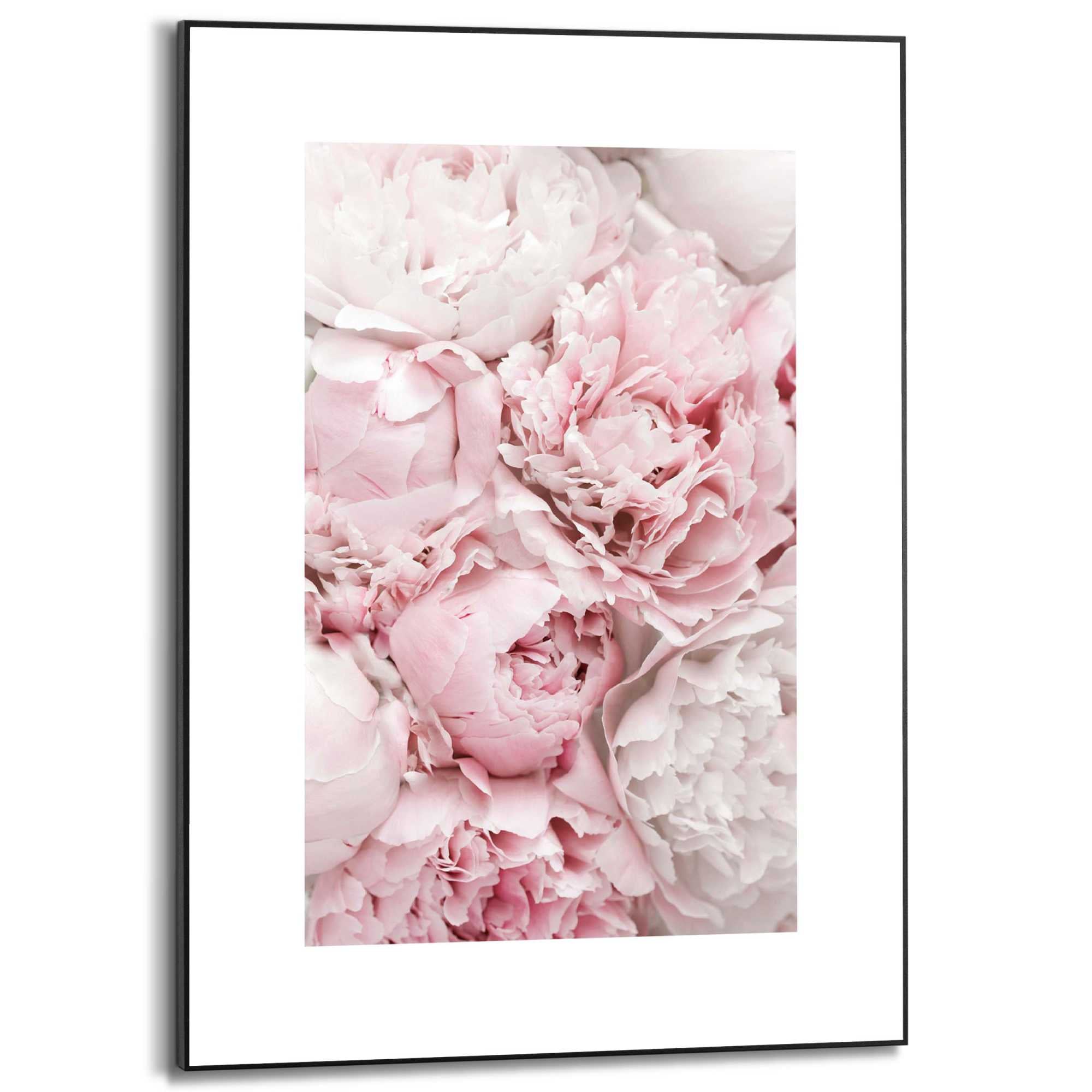 Reinders - Pink Peonies - Schilderij 70x50cm Zwart