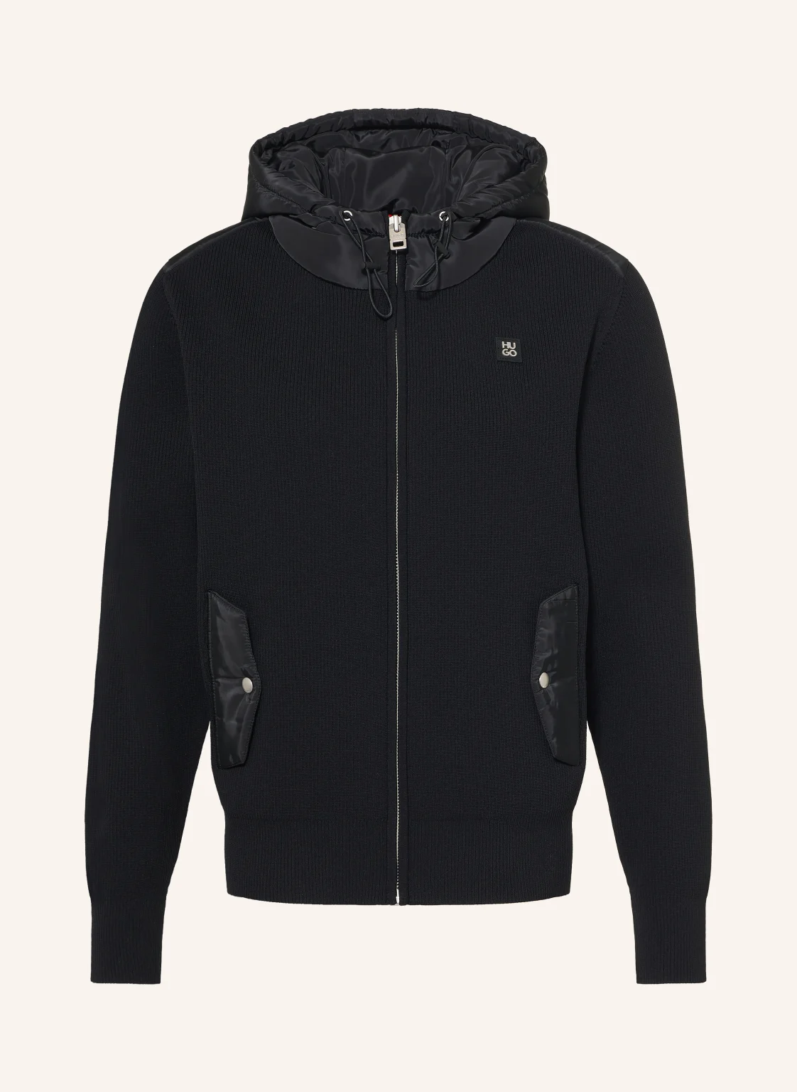 HUGO Strickjacke SYLORON im Materialmix