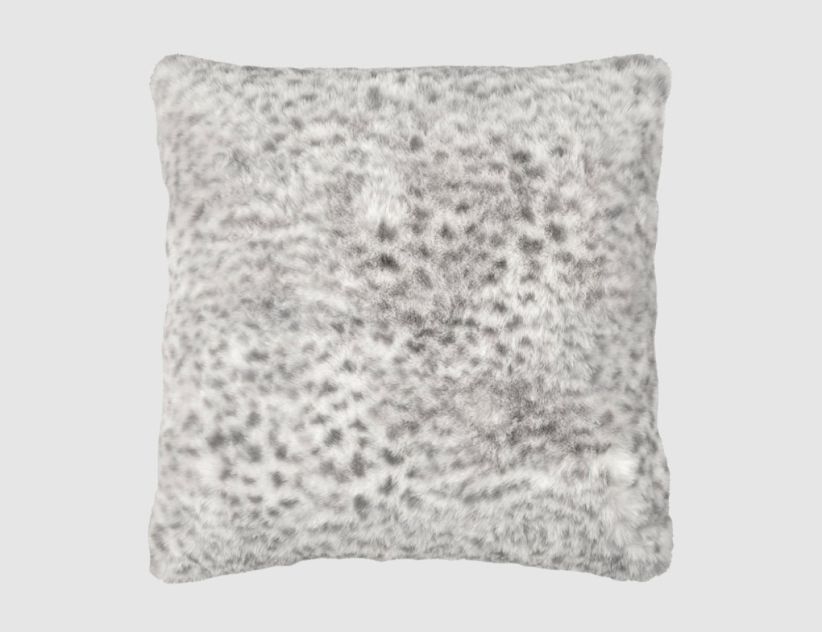 Kissen Leo Print Silbergrau