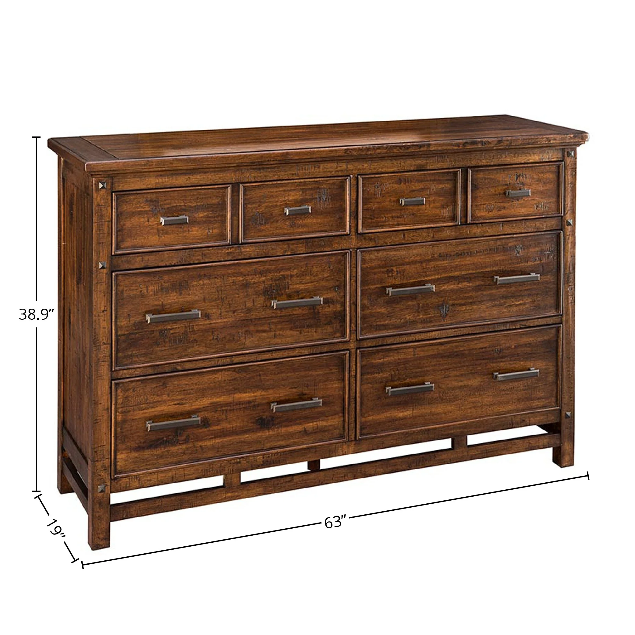 Wolf Creek Rustic Vintage Acacia 6-Drawer Dresser