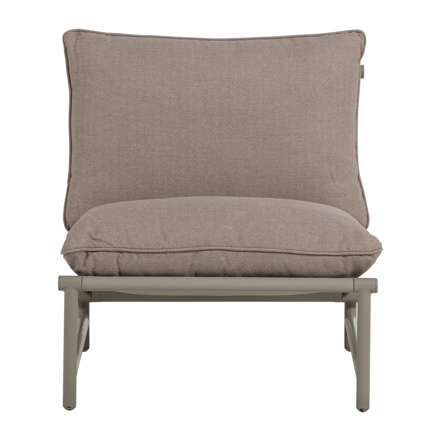 WOOOD loungestoel tuin Elvo - Aluminium - Zand - 75x82x75