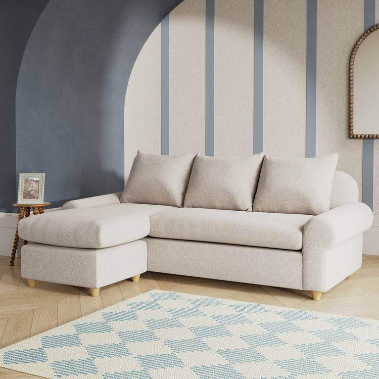 Habitat Whitby Reversible Chaise Sofa - Natural - Ash Leg