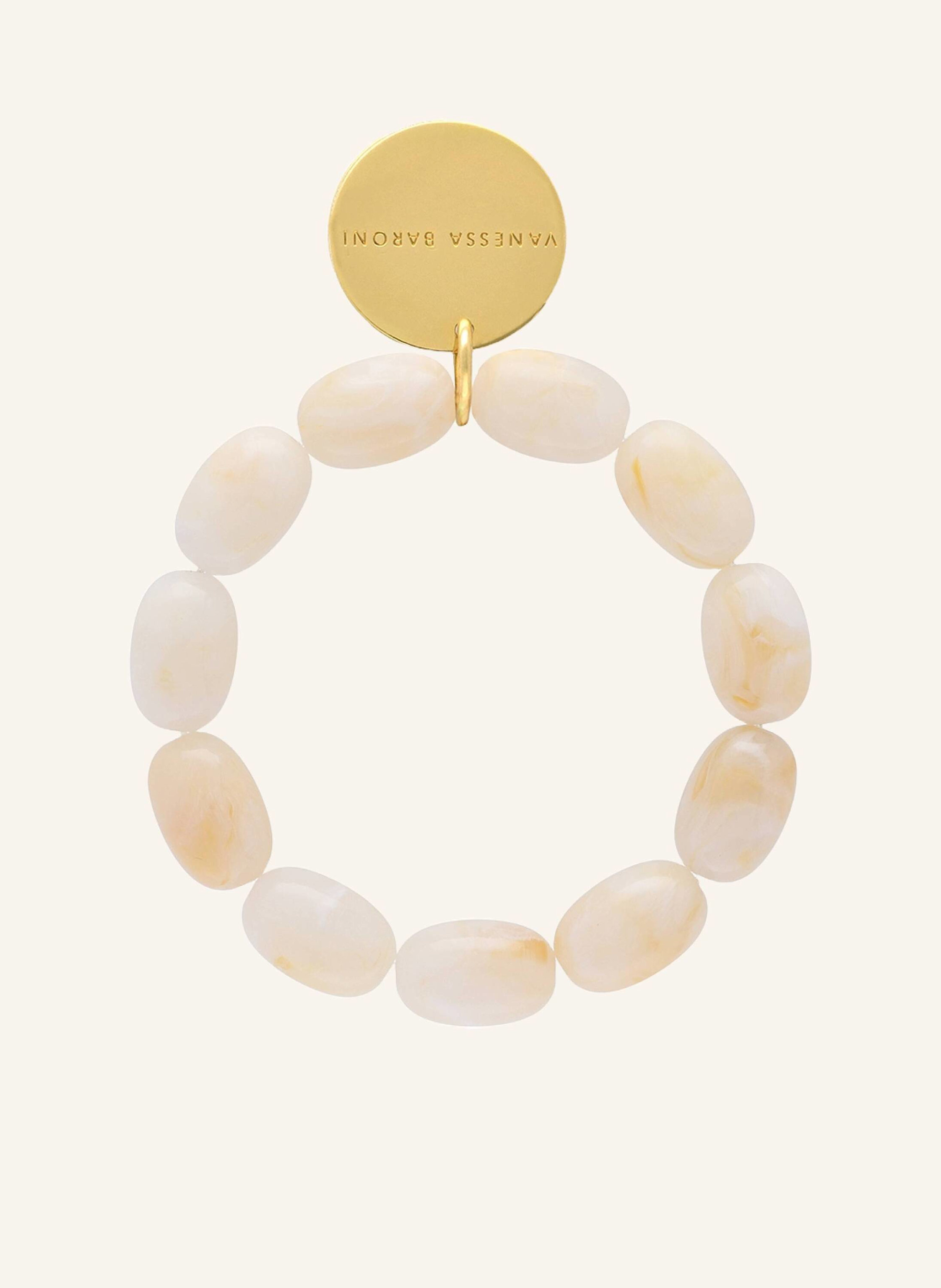 VANESSA BARONI Armband OLIVE FLEX BRACELET PEARL MARBLE by GLAMBOU
