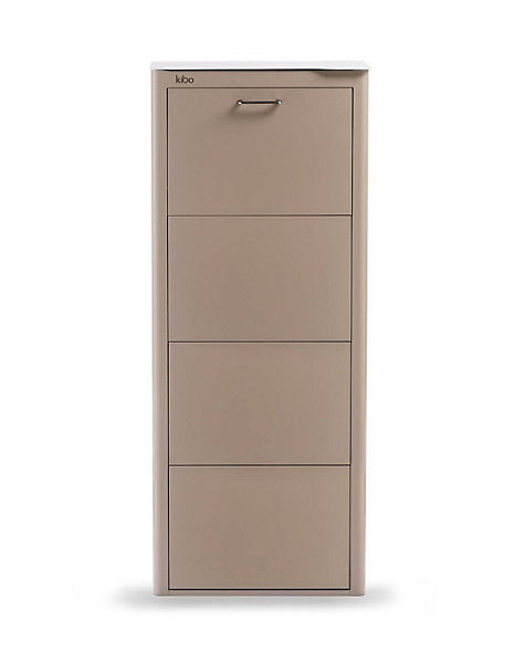 Meuble à chaussures KIBO 4 compartiments gain de place grande capacité jusqu'à 12 paires