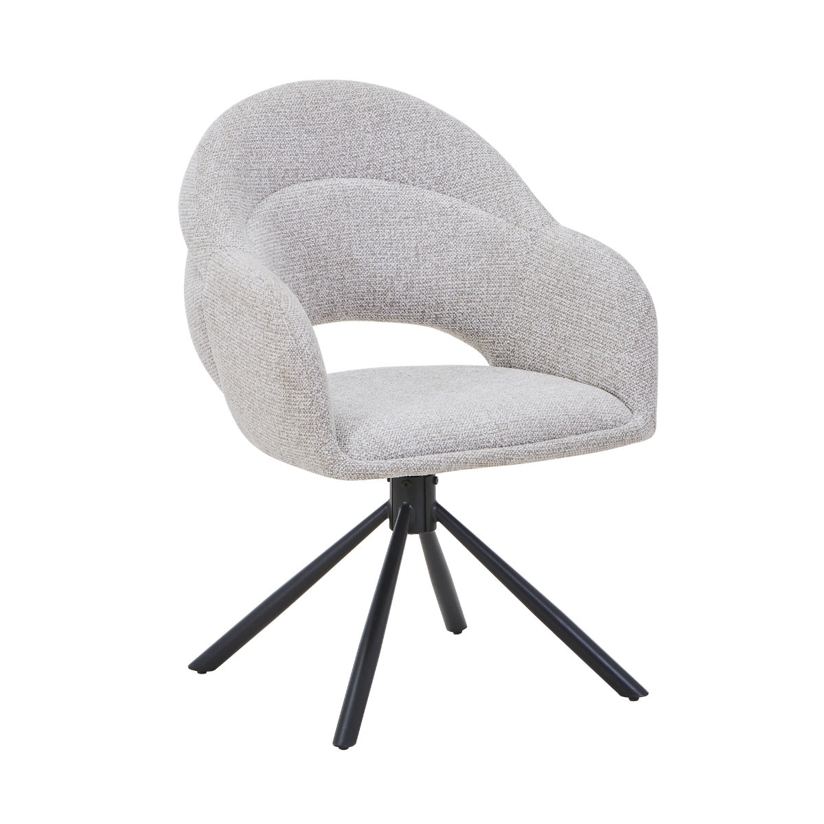 DÉJA Living Eetkamerstoel Celeste - Taupe - Draaibaar - Set van 2