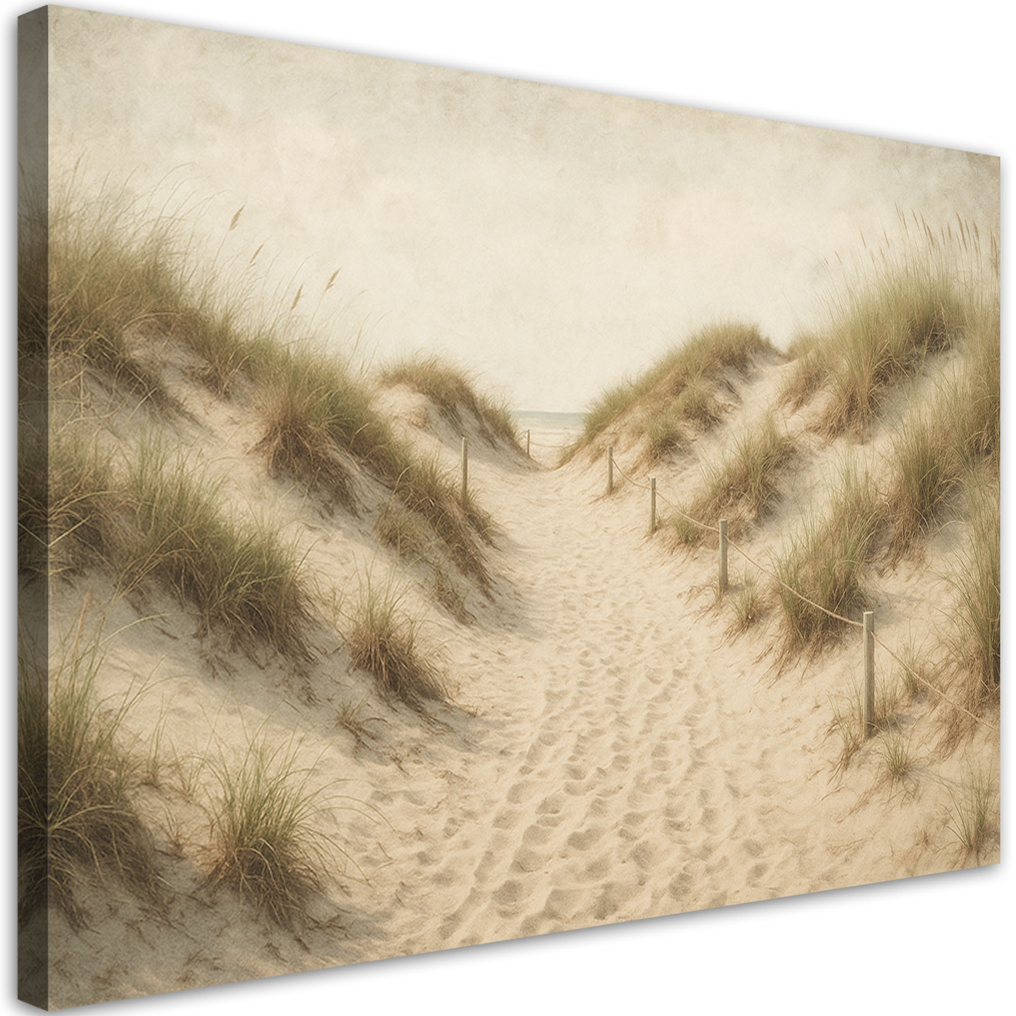 Obraz na płótnie do salonu sypialni, Plaża Wydmy w stylu Shabby Chic 30x20