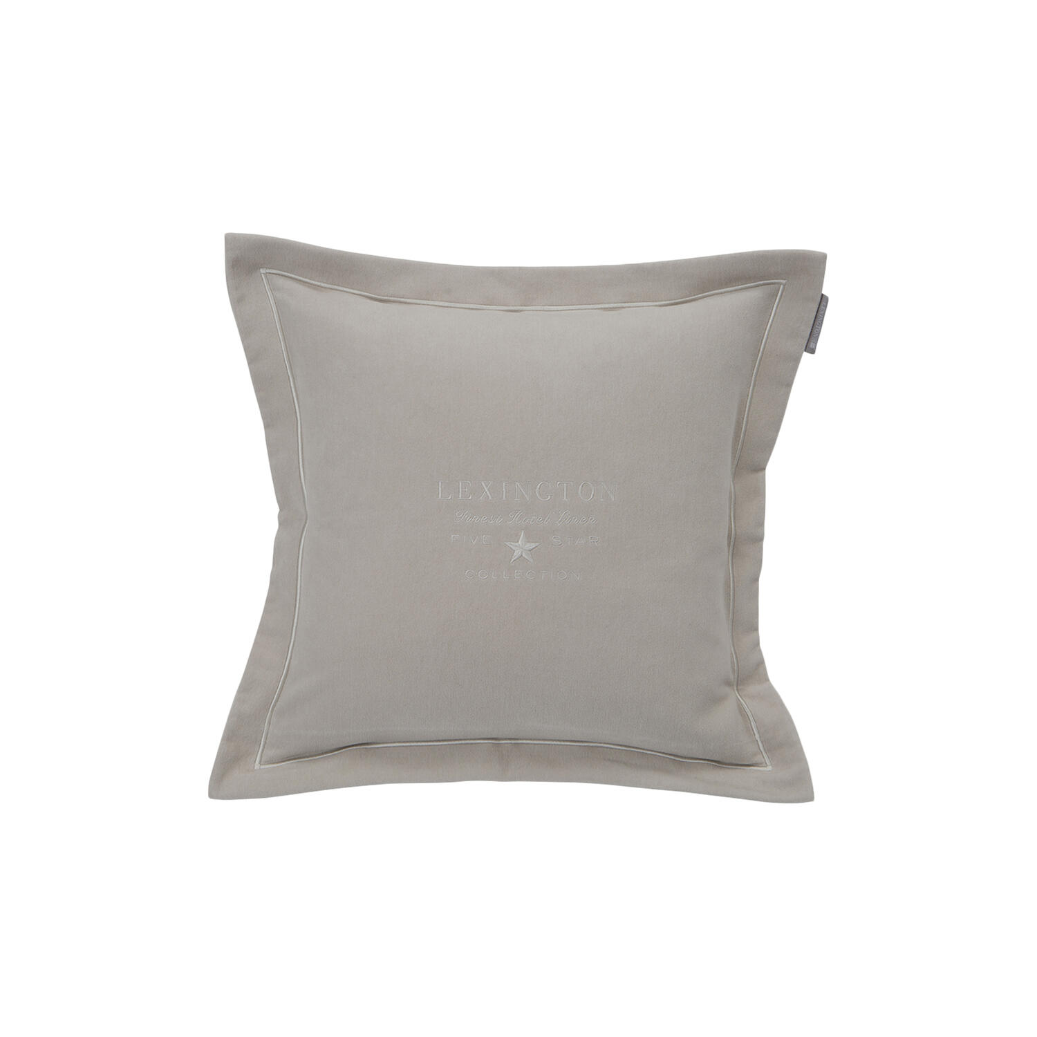 Hotel Velvet Sham with Embroidery, beige