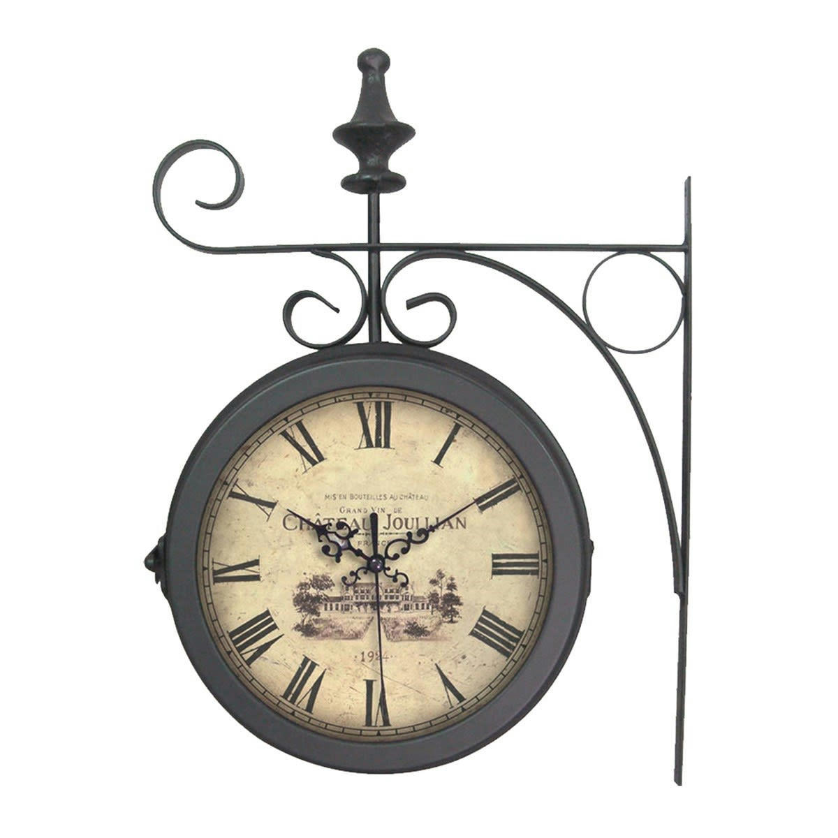 - Horloge ronde double face suspendue 27x38cm