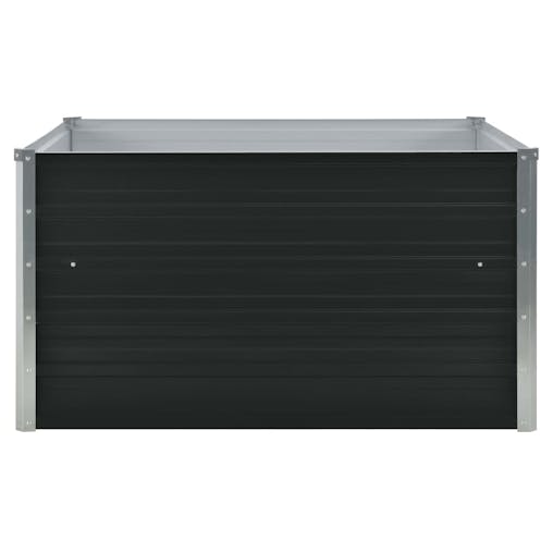 NNEVL Raised Garden Bed 100x100x45 cm Galvanised Steel Anthracite