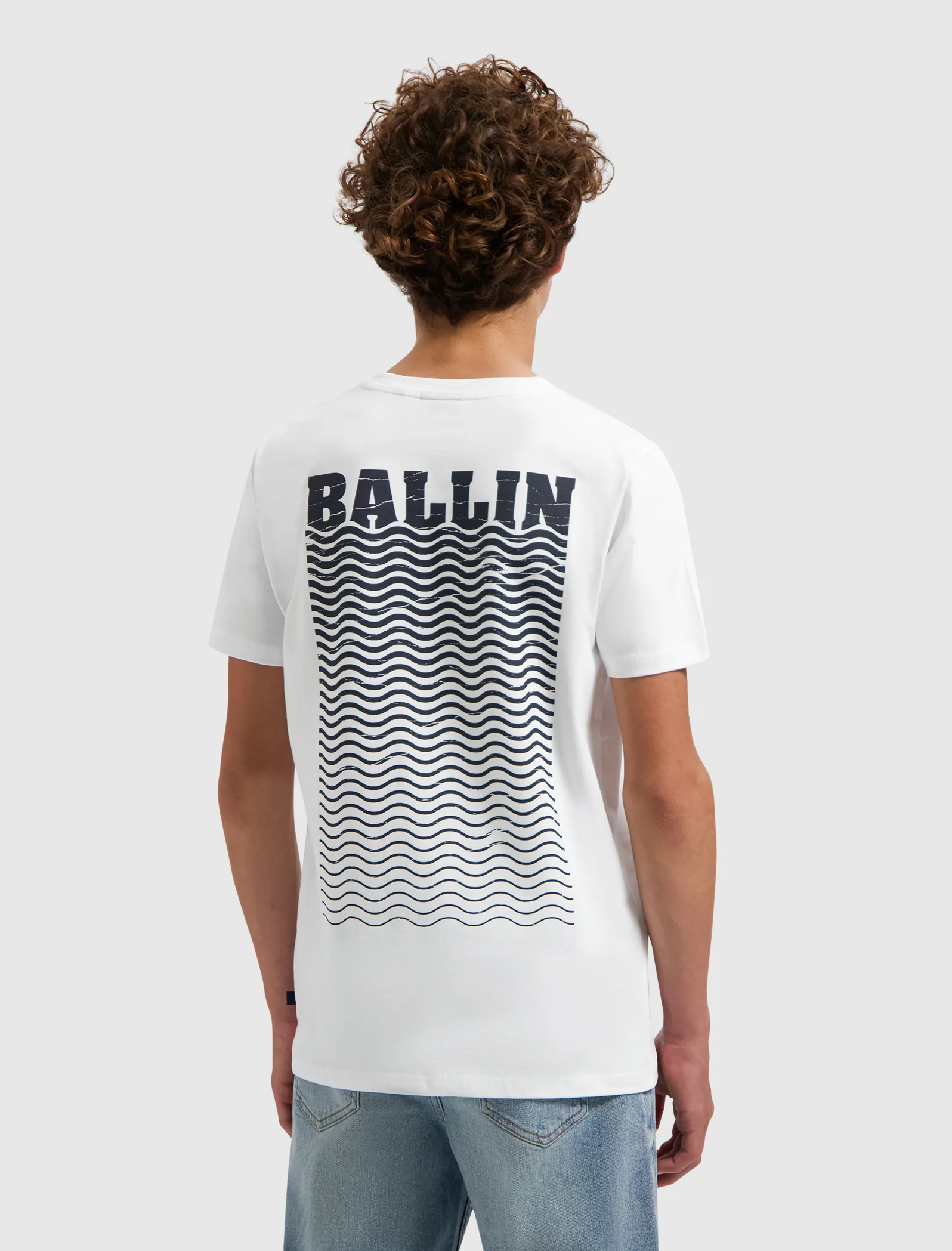 Junior Faded Waves T-shirt | White