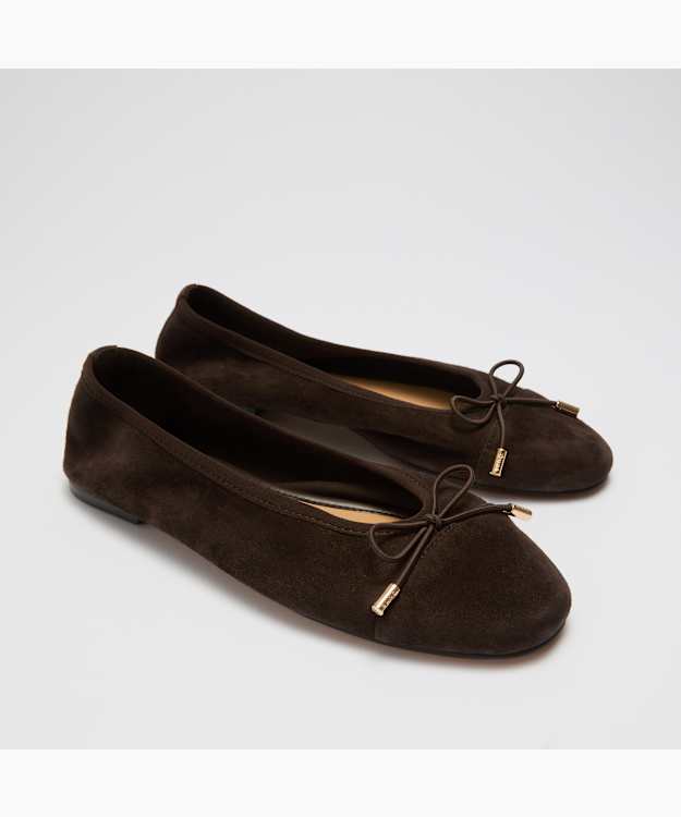 Haliah Brown - Top Cap Detail Ballet Flats
