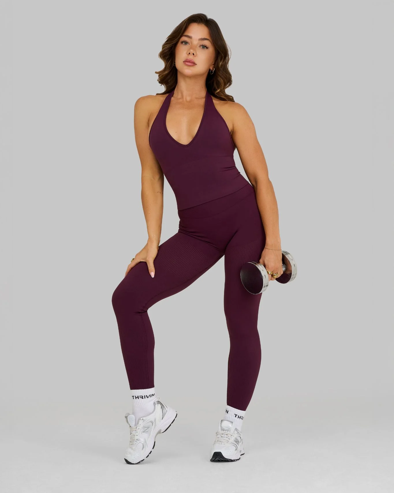 Elevate™ Sculpting Seamless Halterneck Top | Winter Plum