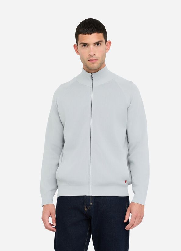 Cardigan in cotone con zip