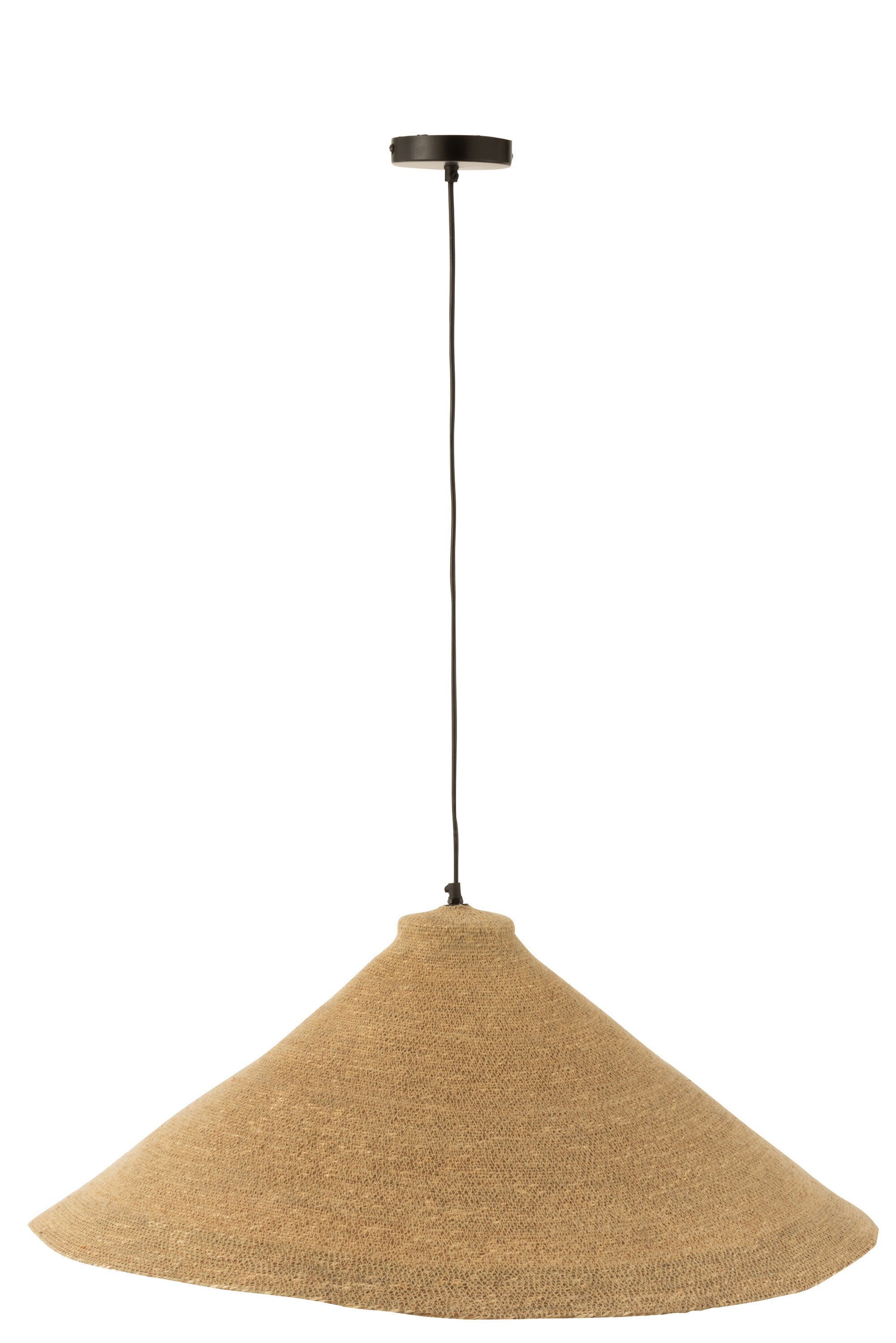 J-Line hanglamp Kegel - zeegras - naturel