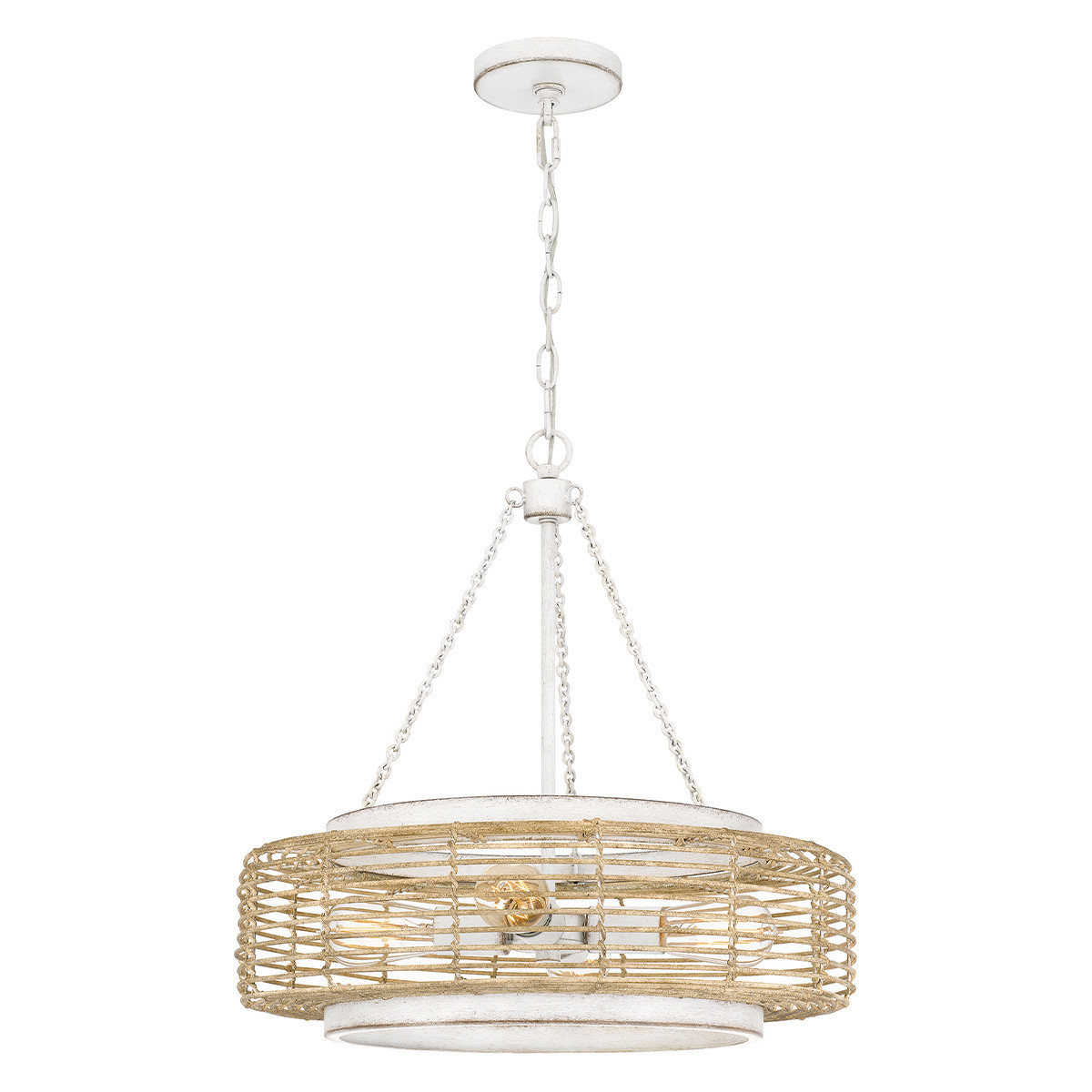 Lampa wisząca antyczna biel WAYLON 4xE27x60W Quoizel
