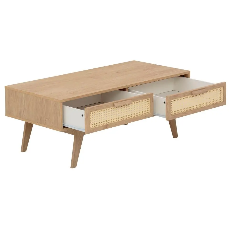 Bridget - Salontafel met 2 laden eiken spaanplaat