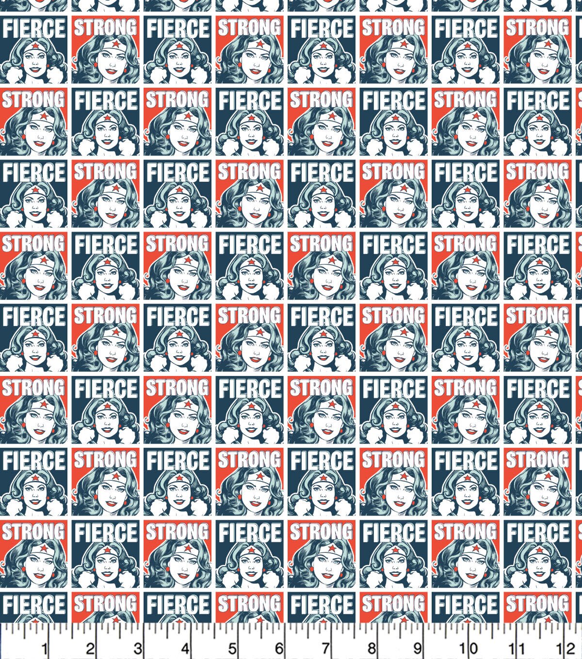 Dc Wonder Woman Strong Fierce Cotton Fabric