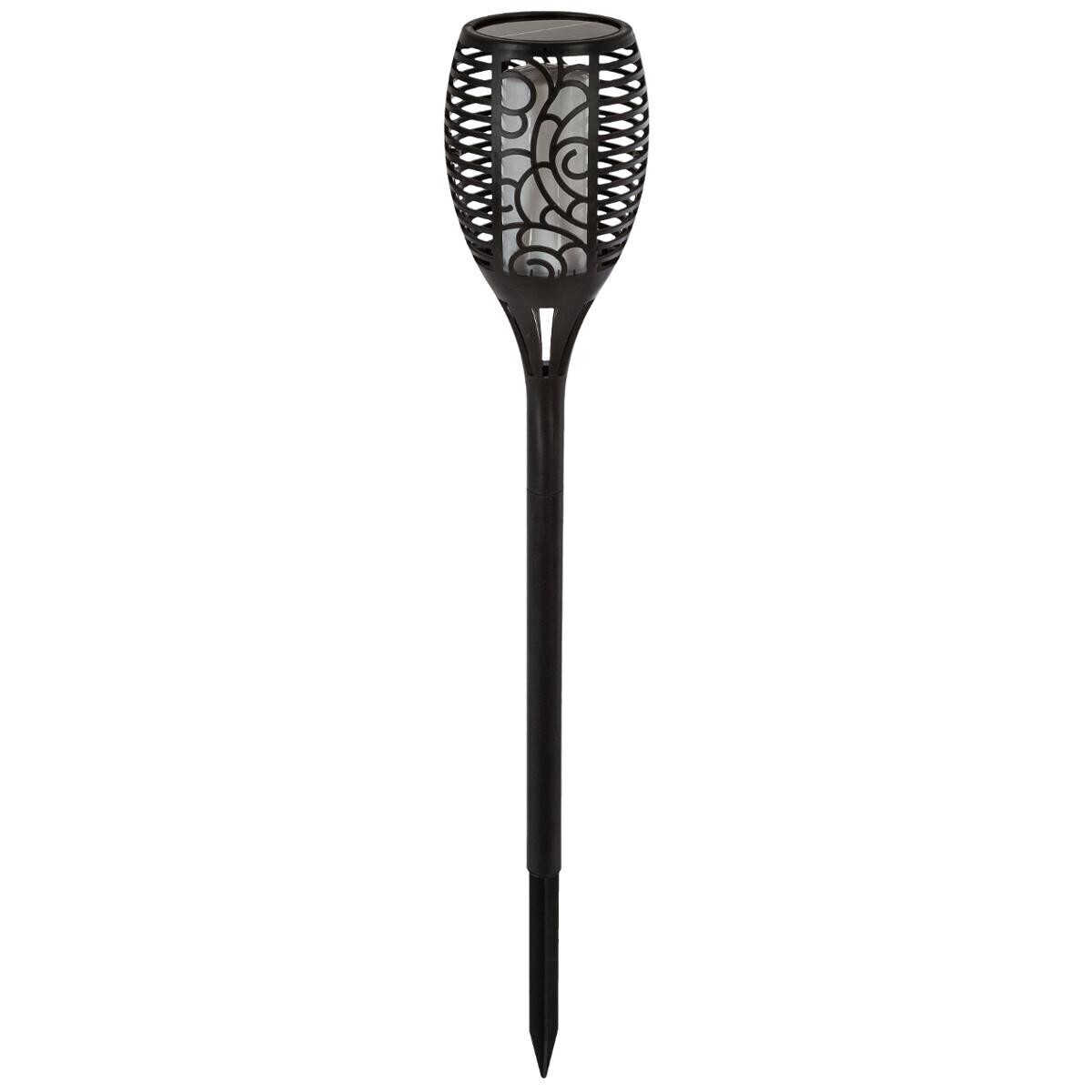 Solar torch "Lita" Black, H.78 cm