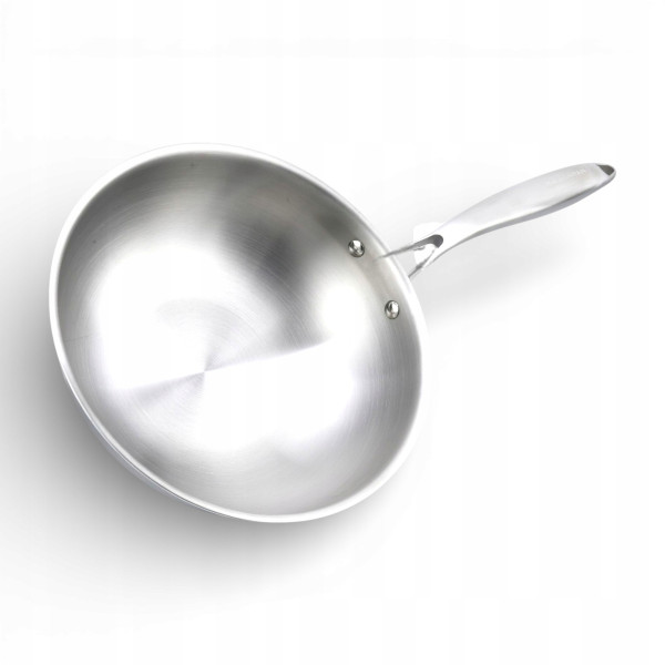 Wok 28 Cm Stal Nierdzewna Masterpan Indukcja Gaz